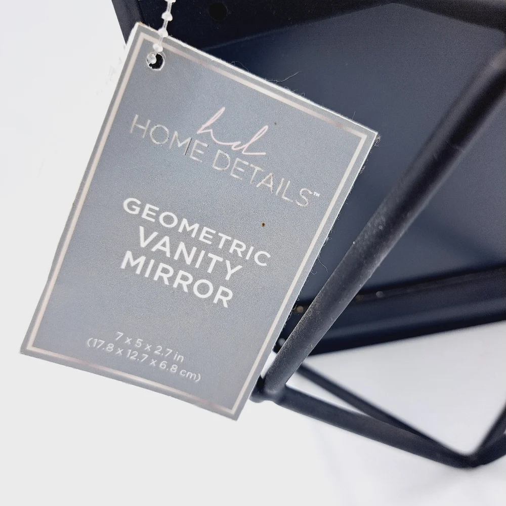 Sleek & Modern Black Geometric Freestanding Mirror